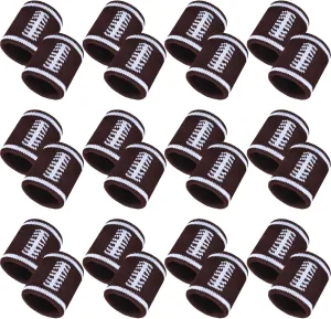 12 Pairs Football Party Favors Wristbands Wrist Sweatbands Breathable Wristbands Thick Sports Wristbands Athletic Sweat Bands for Football Birthday Gifts Team Activity