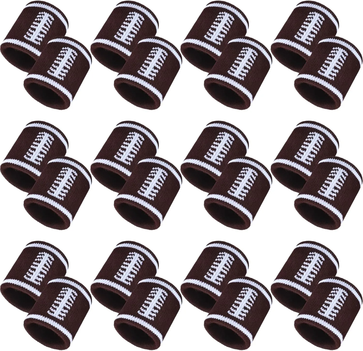 12 Pairs Football Party Favors Wristbands Wrist Sweatbands Breathable Wristbands Thick Sports Wristbands Athletic Sweat Bands for Football Birthday Gifts Team Activity
