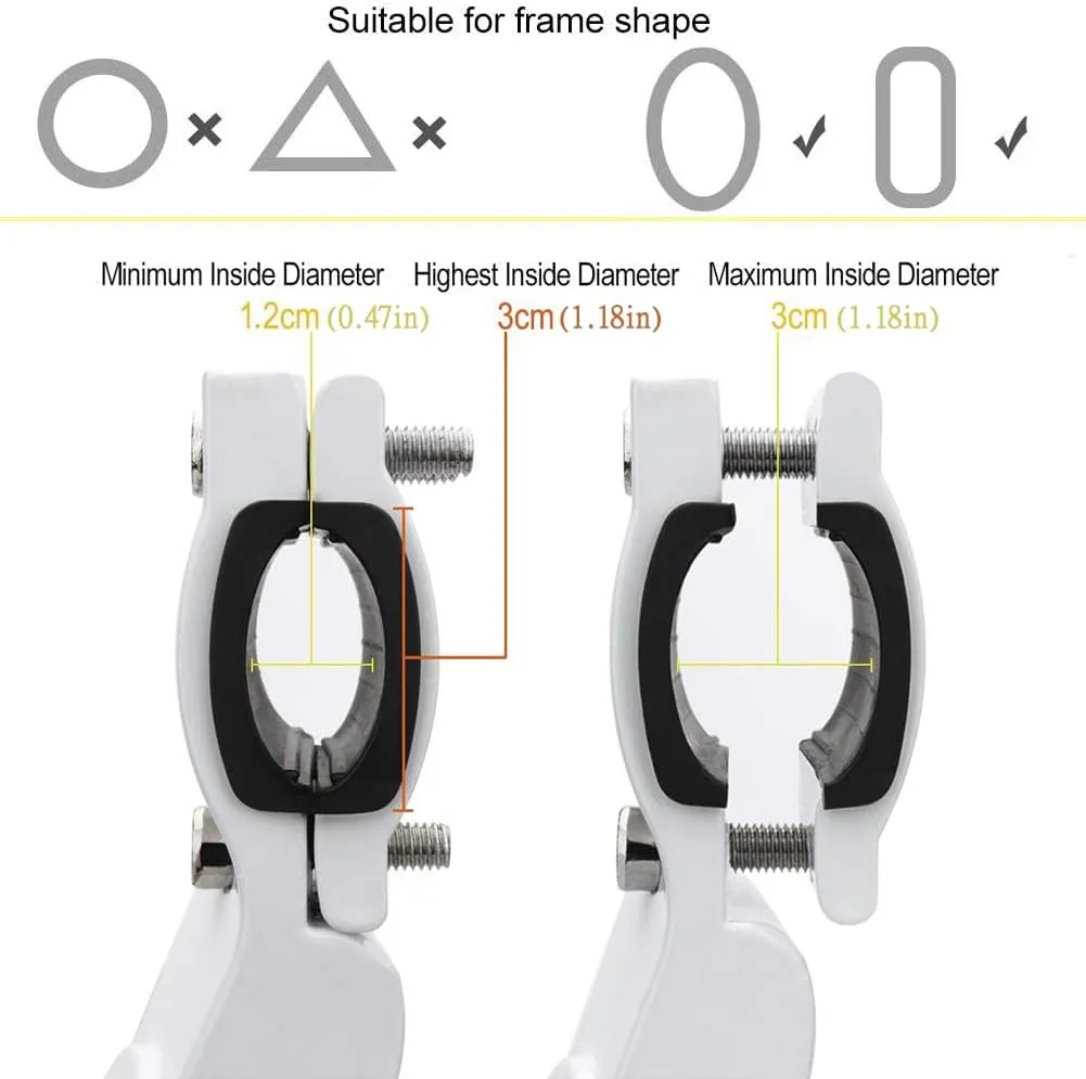 Bicycle Adjustable Aluminium Alloy Bike Bicycle Kickstand Side Kickstand Fit for 22" 24" 26"- White