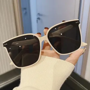 Brand Women Women's New Fashion Eyewear Driving Large Frame Sun Designer Square Outdoor Sunglasses