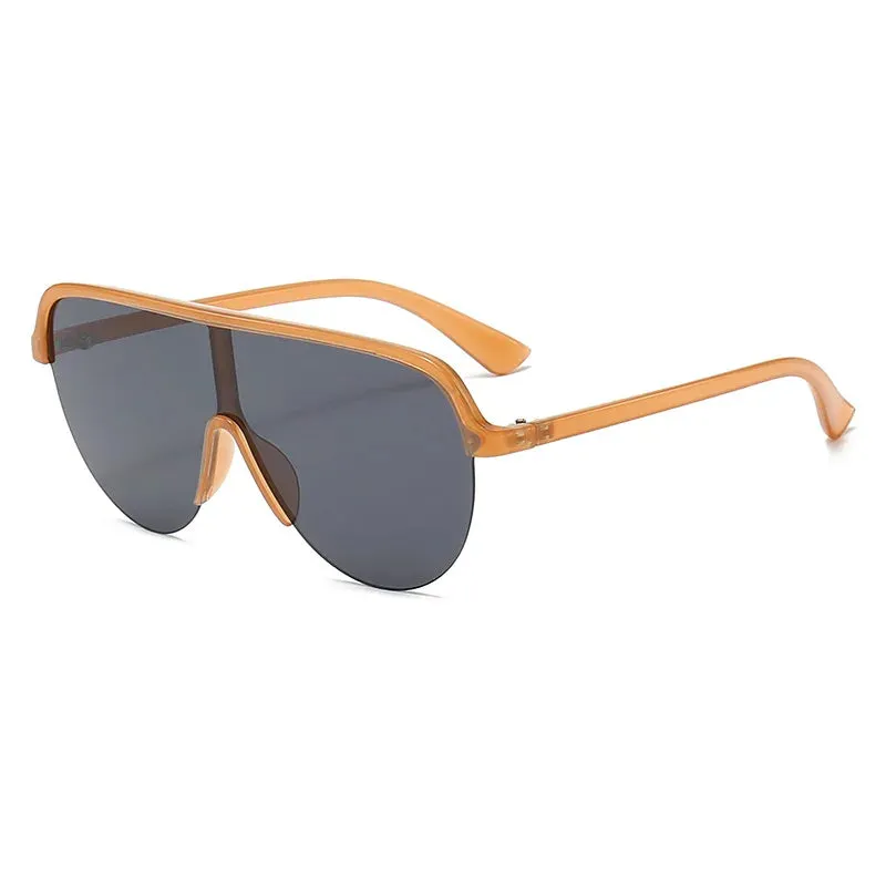Cycling Oval Half Frame Fashion Sports Sunshade Sun New Women's Eyewear Sunglasses