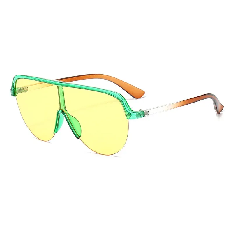 Cycling Oval Half Frame Fashion Sports Sunshade Sun New Women's Eyewear Sunglasses