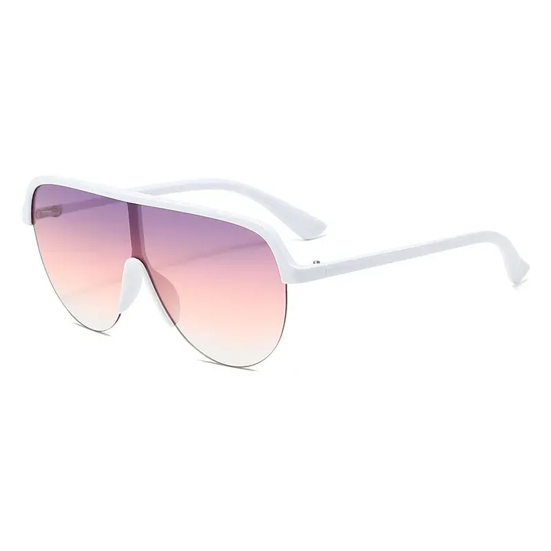 Cycling Oval Half Frame Fashion Sports Sunshade Sun New Women's Eyewear Sunglasses