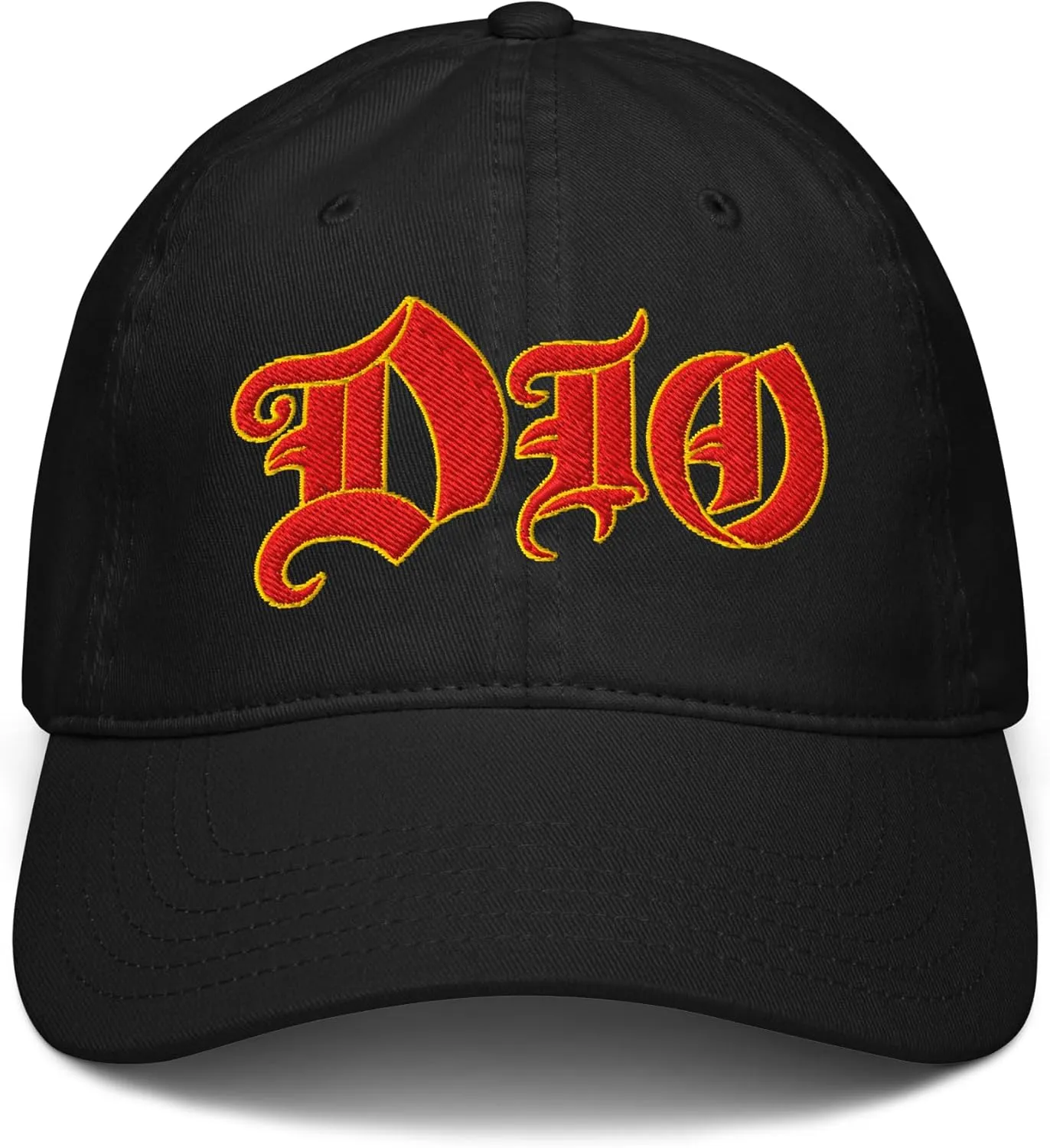 Dio- Embroidered Red Logo Adjustable Baseball Hat