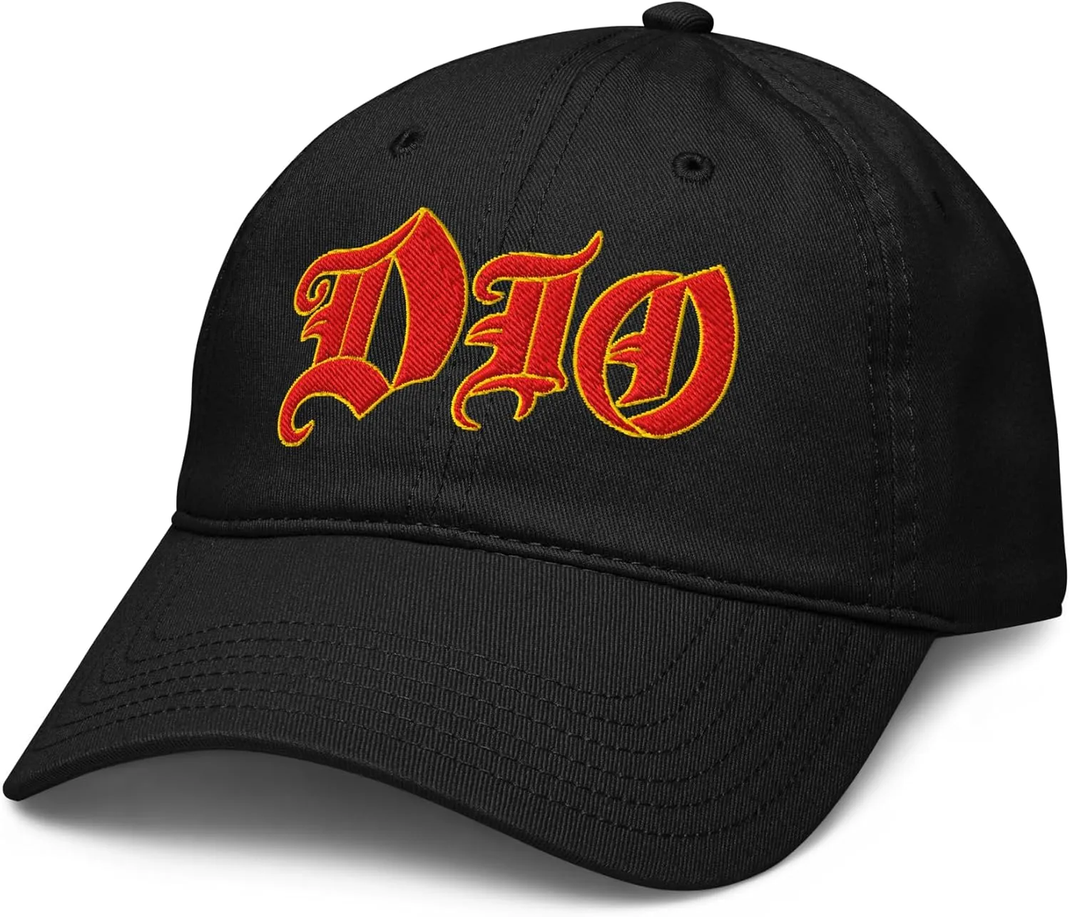 Dio- Embroidered Red Logo Adjustable Baseball Hat