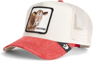 Goorin Bros. The Farm Unisex Original Adjustable Snapback Trucker Hat, Red (The Certified Cow), One Size