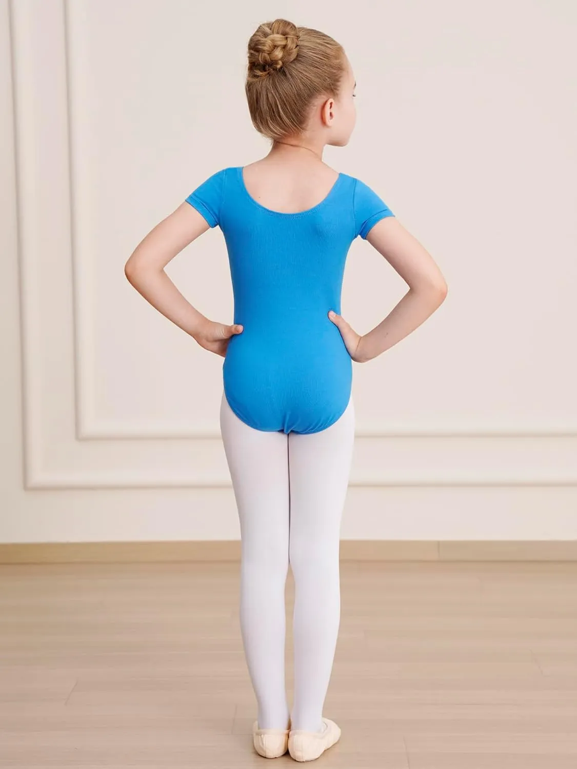 Gymnastics Leotards for Girls Ballet Leotard Toddler girls Bodysuit Short Sleeve Kids Dance Outfits