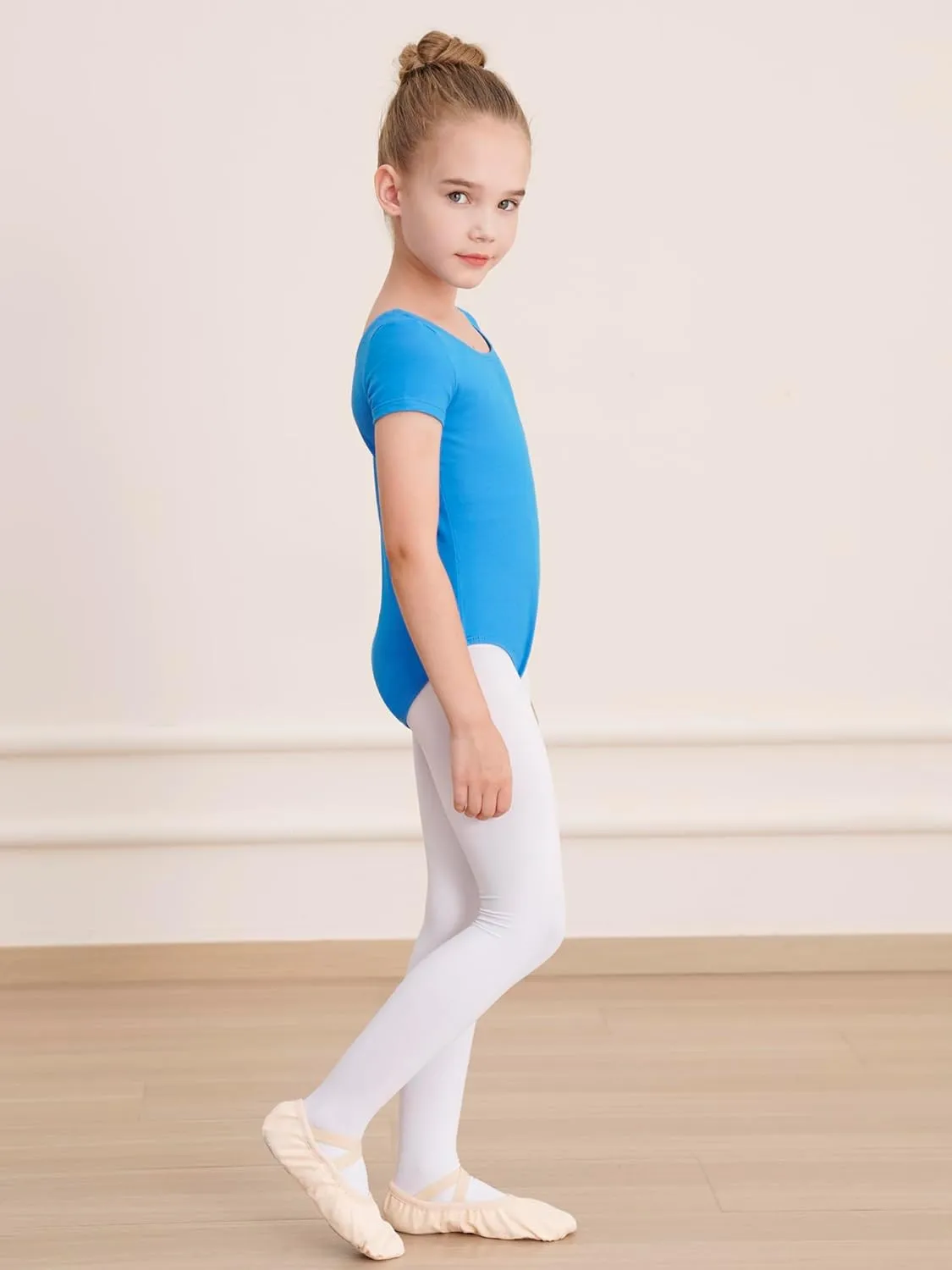 Gymnastics Leotards for Girls Ballet Leotard Toddler girls Bodysuit Short Sleeve Kids Dance Outfits