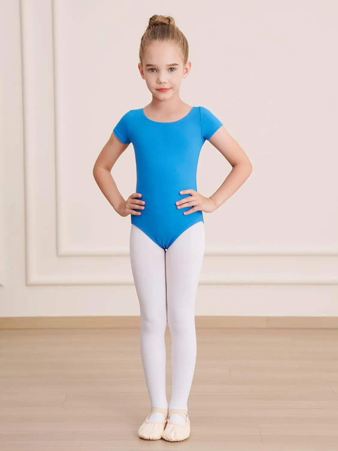Gymnastics Leotards for Girls Ballet Leotard Toddler girls Bodysuit Short Sleeve Kids Dance Outfits