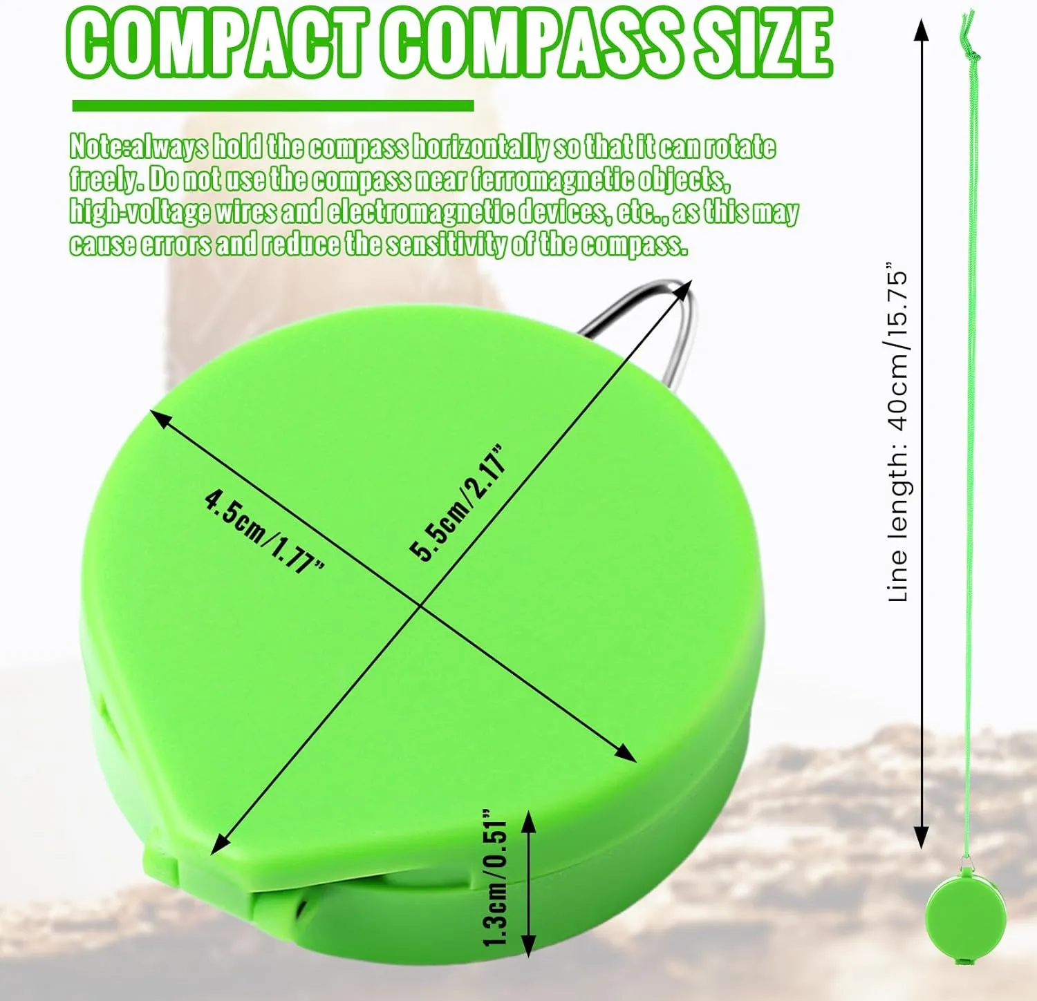 JaGely 24 Pcs Compass Bulk Gift Pocket Compass with Hanging Rope for Military Camping Survival Outdoor Hiking Hunting Climbing