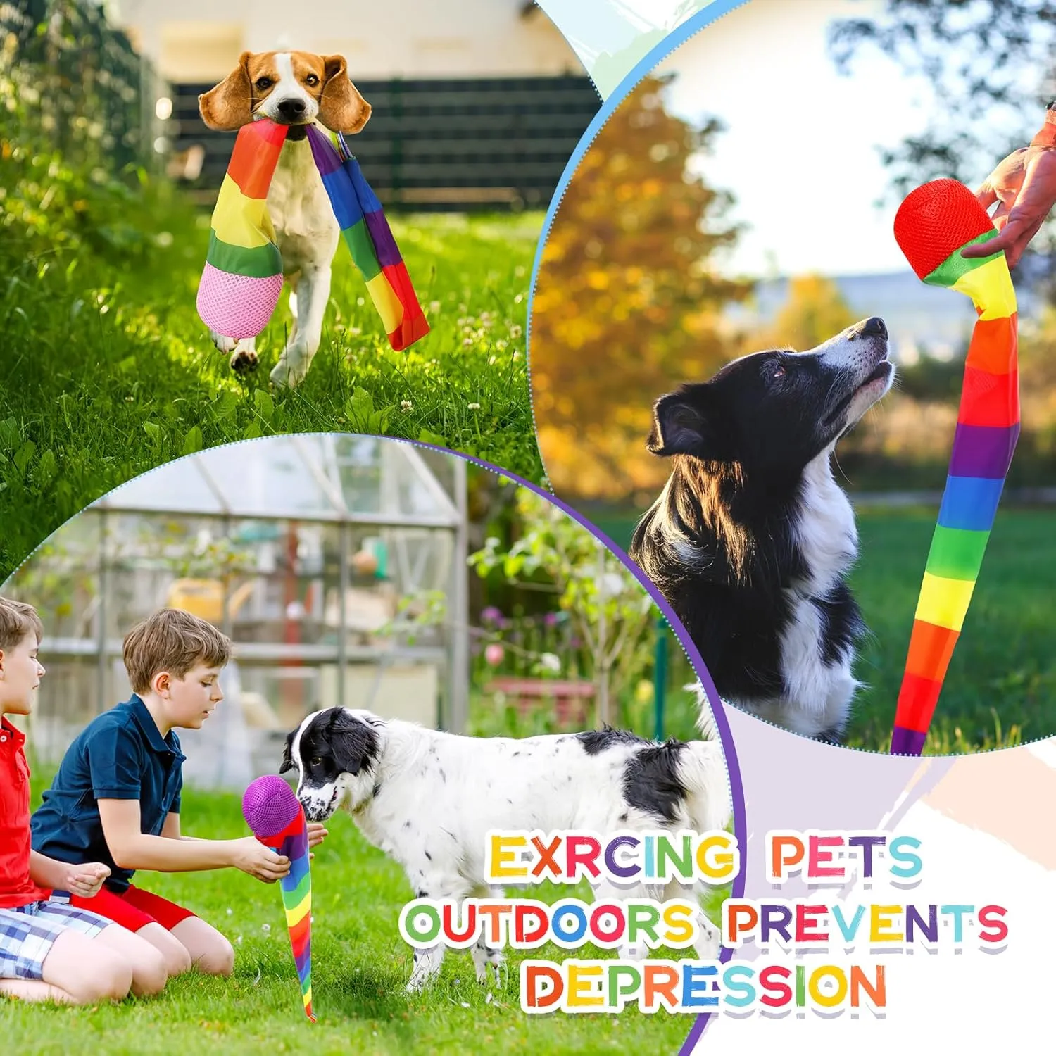 Leyndo 12 Pcs Throw and Catch Balls with Rainbow Tail, Soft Sports Play Comet Balls Playground Toys Bulk for Kids Adults Games and Activities Fun Throwing School, 25.59 Inch Long(Vivid Color)