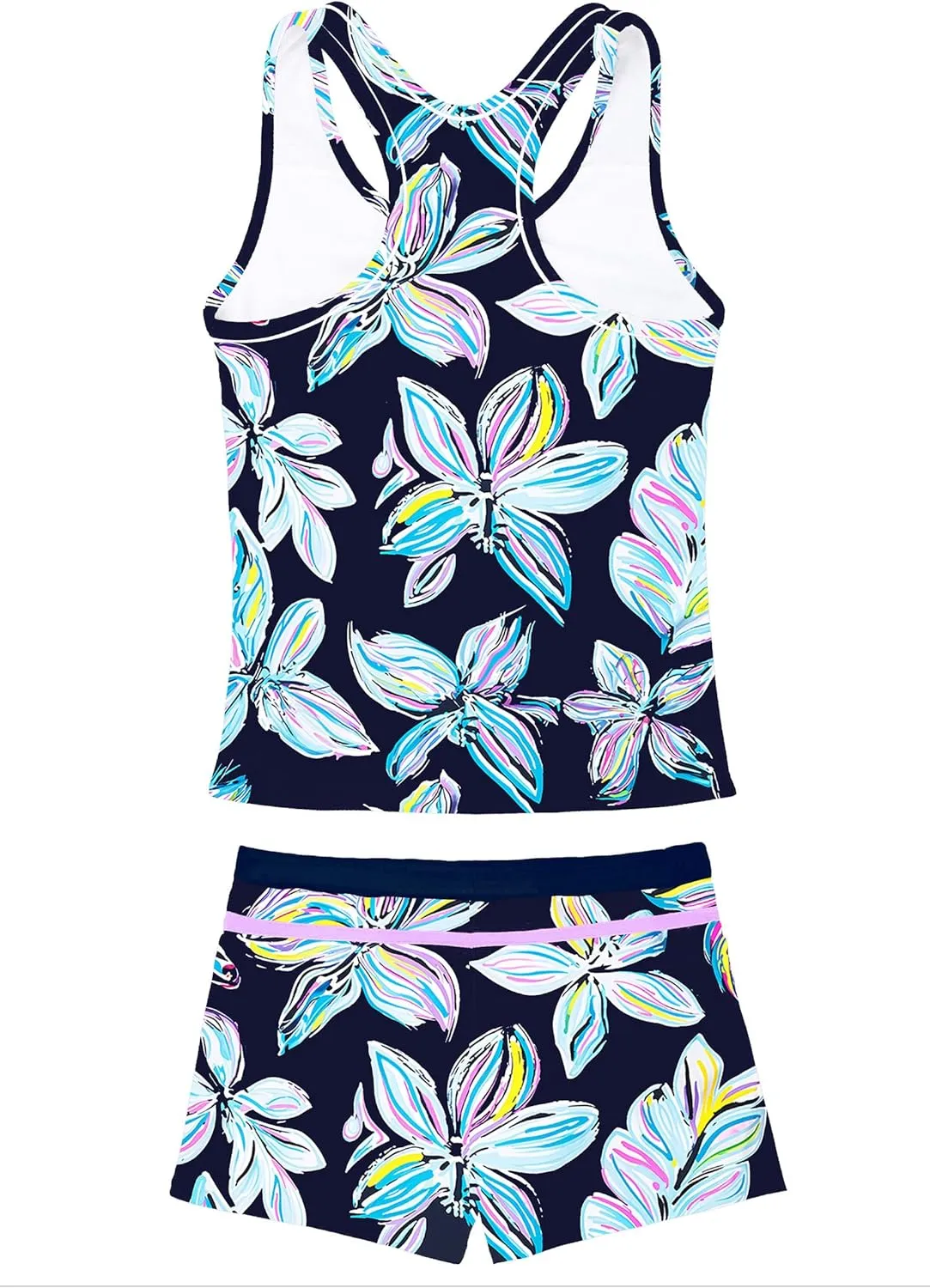Little Girls' Summer Swimwear Two Piece Boyshort Tankini Kids Swimsuit