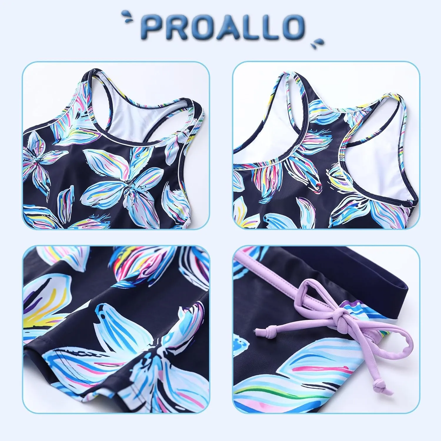 Little Girls' Summer Swimwear Two Piece Boyshort Tankini Kids Swimsuit