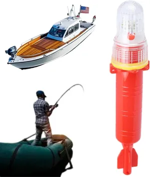 Marine Safety Beacon Light, Emergency LED Warning Flashing Bar, Red Navigation Light for Kayak, Boat, Pontoon (1pcs)