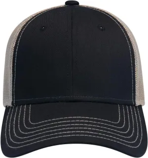 OTTO 6 Panel Low Profile Contrast Vertical Mesh Back Cap
