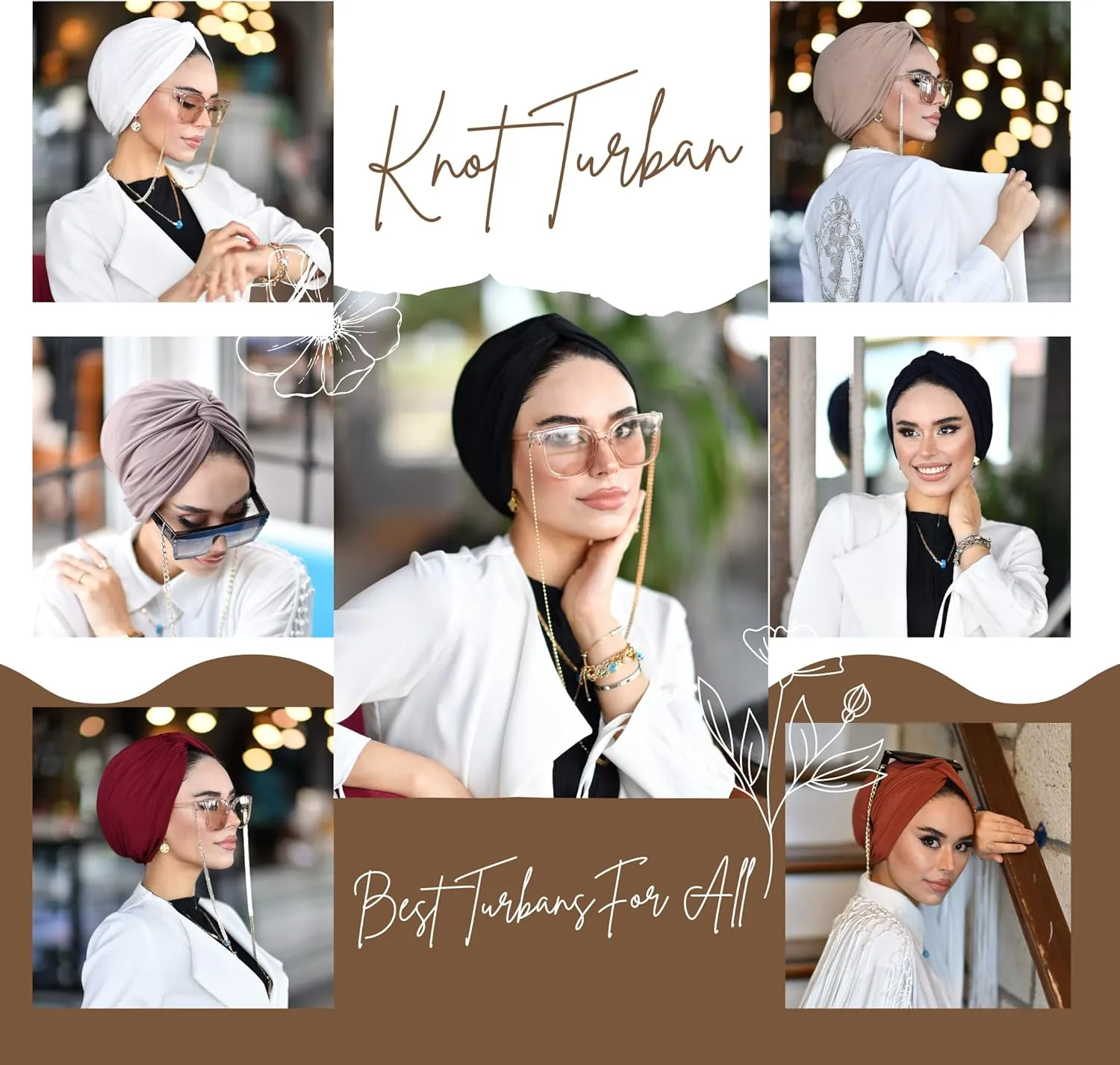 Para Life Knot Turbans - Turbans for Women|Hijab|Hair Wraps - Chemo & Cancer Head Wraps - Hijab Undercap