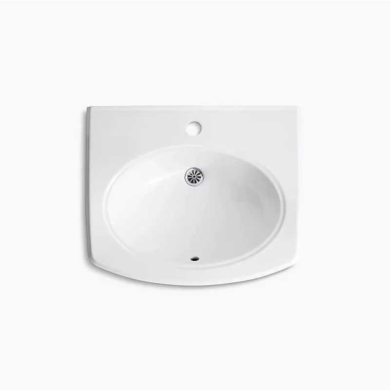 Pinoir 18" x 22" x 17.5" Vitreous China Wall Mount Bathroom Sink in White