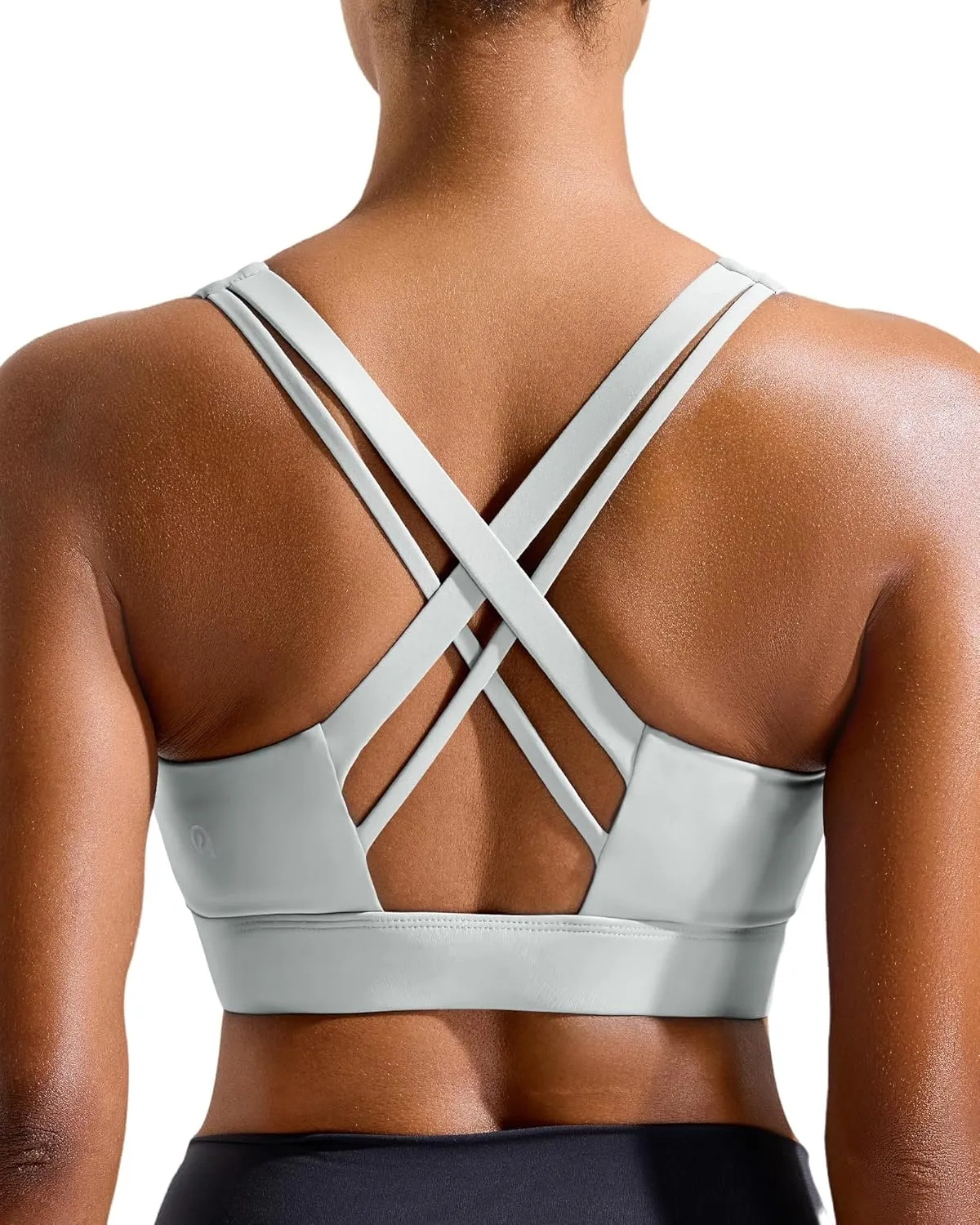 RUNNING GIRL Sports Bra for Women High Support,Criss-Cross Back Strappy Sports Bra Moulded Cup High Impact Workout Top