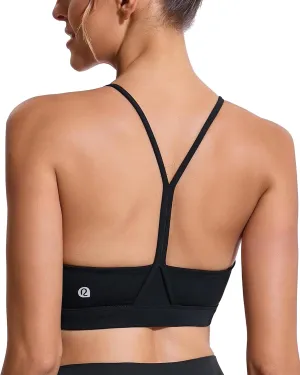 RUNNING GIRL Sports Bras for Women,Y-Back Medium Support Workout Sports Bra Padded Racerback Supportive Bras Push up