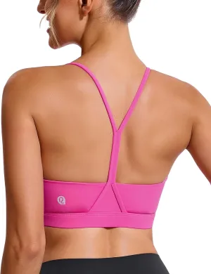 RUNNING GIRL Sports Bras for Women,Y-Back Medium Support Workout Sports Bra Padded Racerback Supportive Bras Push up