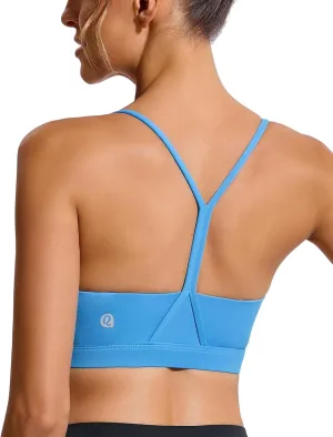 RUNNING GIRL Sports Bras for Women,Y-Back Medium Support Workout Sports Bra Padded Racerback Supportive Bras Push up