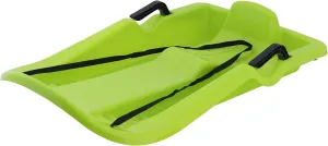 Superio Downhill Snow Sled with Brake Handles for Kids and Adults, 35, with Pull Rope, Green.