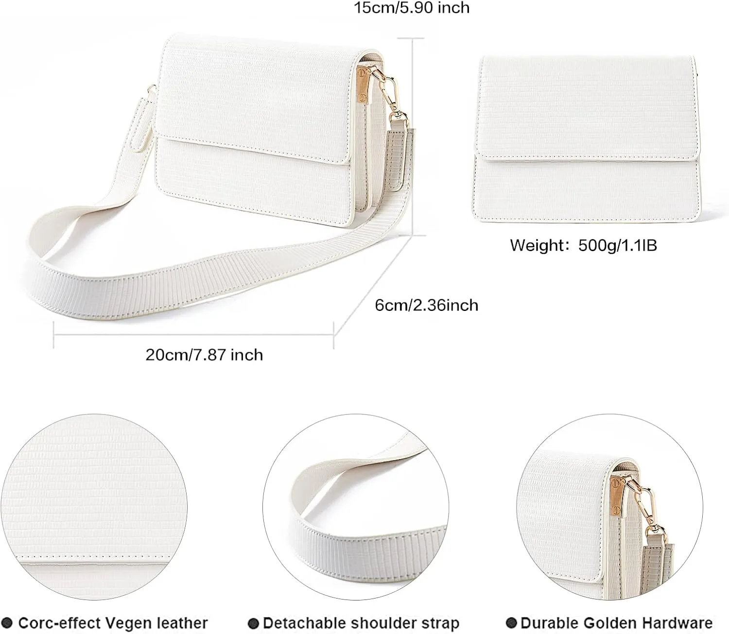 Telena Crossbody Bags for Women Vegan Leather Purses for Women Crossbody Handbag Purse with Adjustable Strap