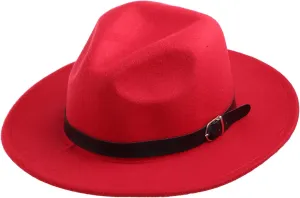 Top Hat Men Women Bowknot Hard Felt Panama Bowler Wide Hat Brim