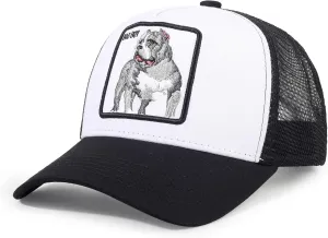 Trucker Hat Men Animal Snapback Hats Adjustable Embroidered Baseball Cap Mesh Breathable Square Patch Women Caps